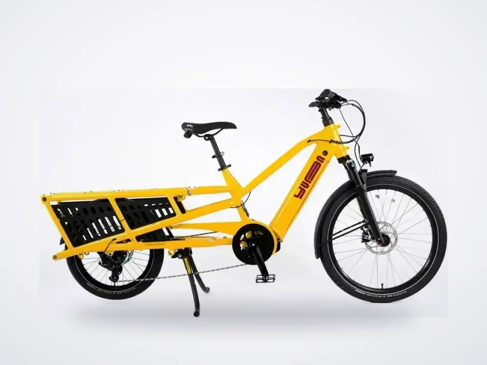 Yuba Spicy Curry Longtail Electric Cargo Bike Hello