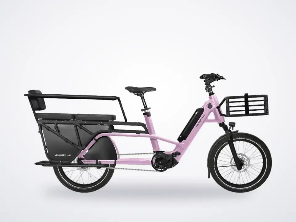 Velo-De-Ville Loady family cargo bike French Lavender