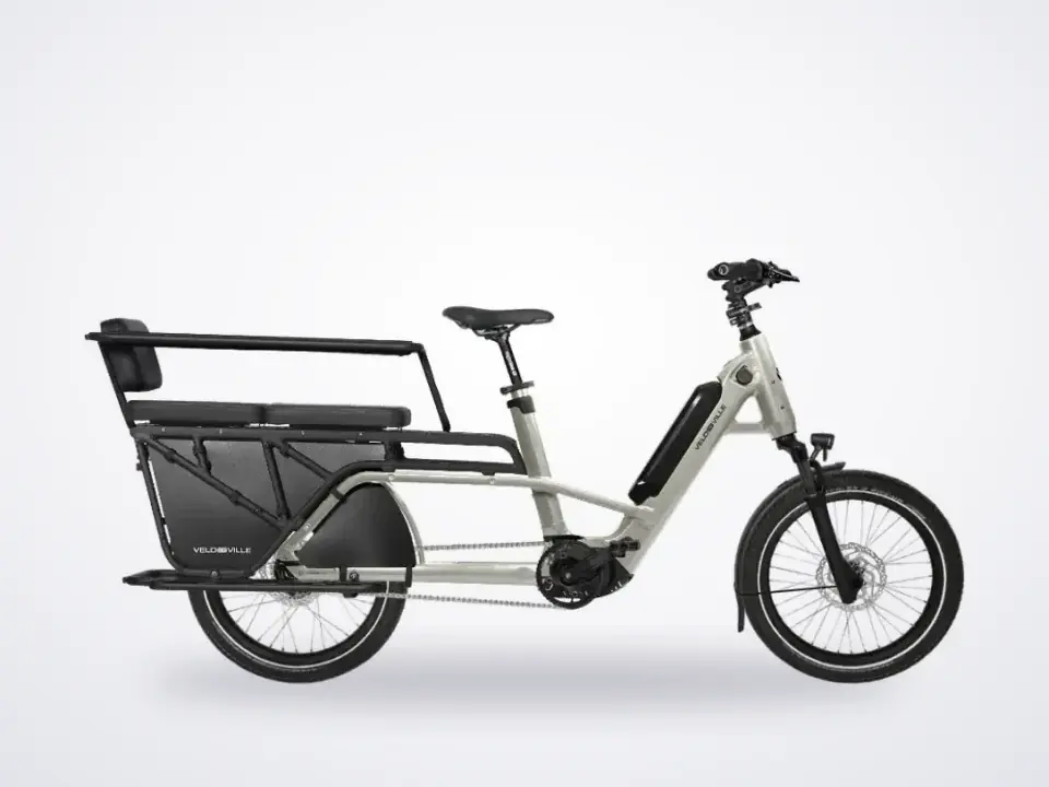 Velo-De-Ville Loady family cargo bike Crystal Pearl