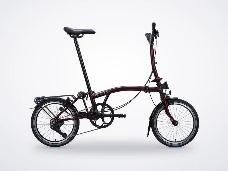 Brompton C-Line 12-Speed M-Handlebar Red Plum
