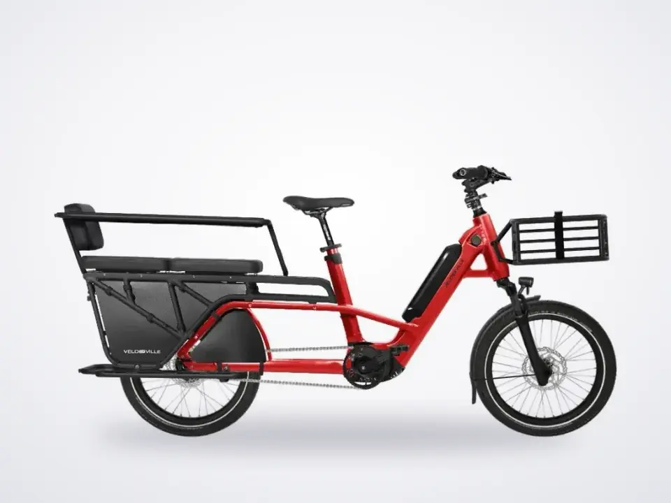 Velo-De-Ville Loady family cargo bike Scarlet