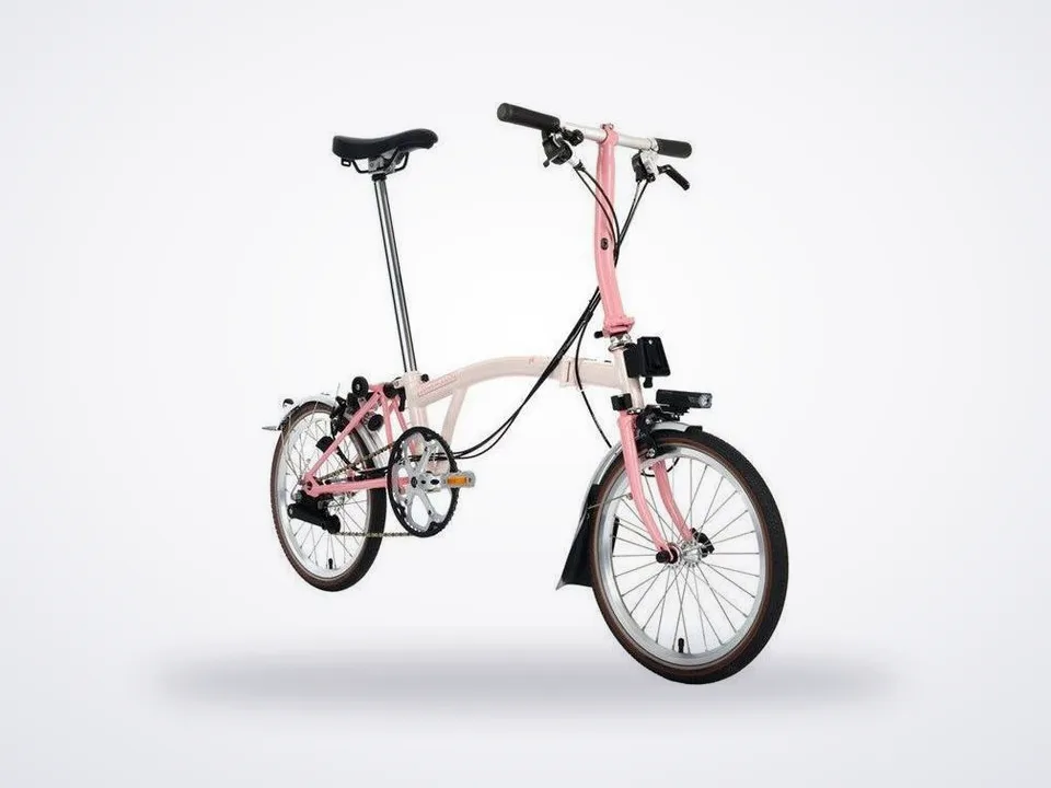 Brompton C Line Special Edition: Cherry Blossom 6 speed Low Bar