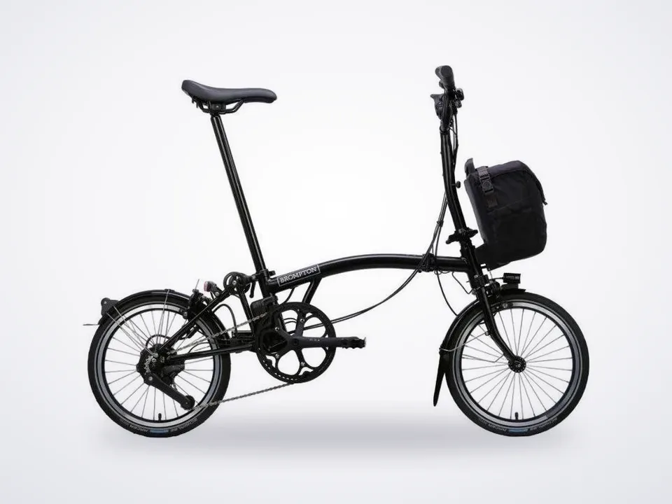 Brompton C Line Electric 4 Speed Mid Handlebar in Matt Black