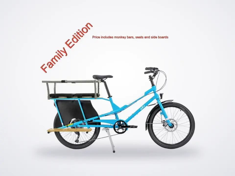 Yuba Kombi cargo bike blue Family Edition